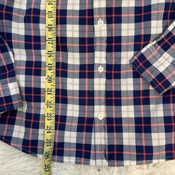 Vineyard Vines Whale Shirt Button Down Boys L 16 Checkered Long Sleeve - Picture 6 of 9